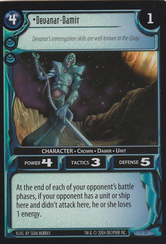 Wars TCG Promo Foil Devanar Damir Card 1F24